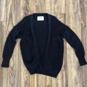 Girls Size 6/7, Justice, Black, cardigan sweater